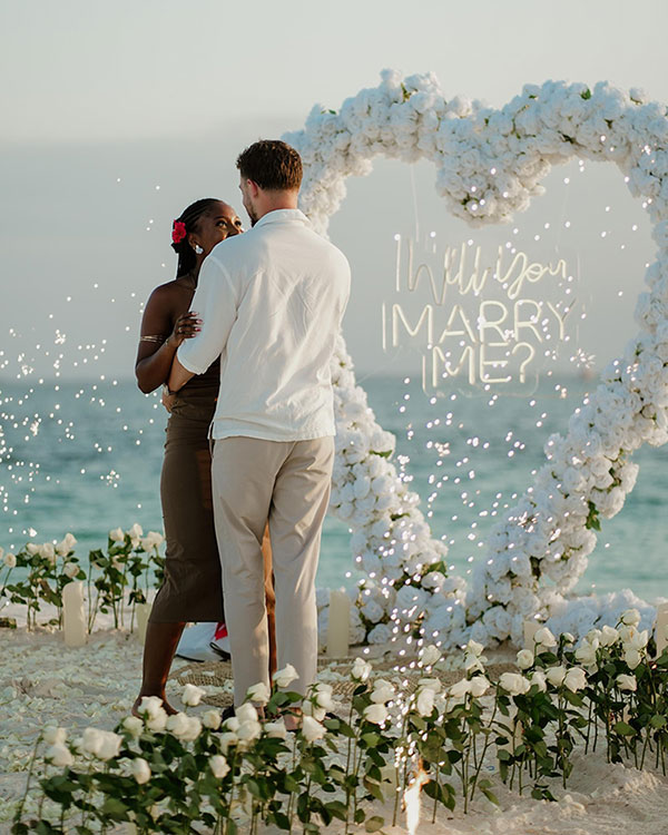 Expérience de Demande en Mariage Cœur Blanc